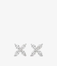 Tiffany & Co. Marquise Cut Diamond Platinum Medium Victoria Earrings
