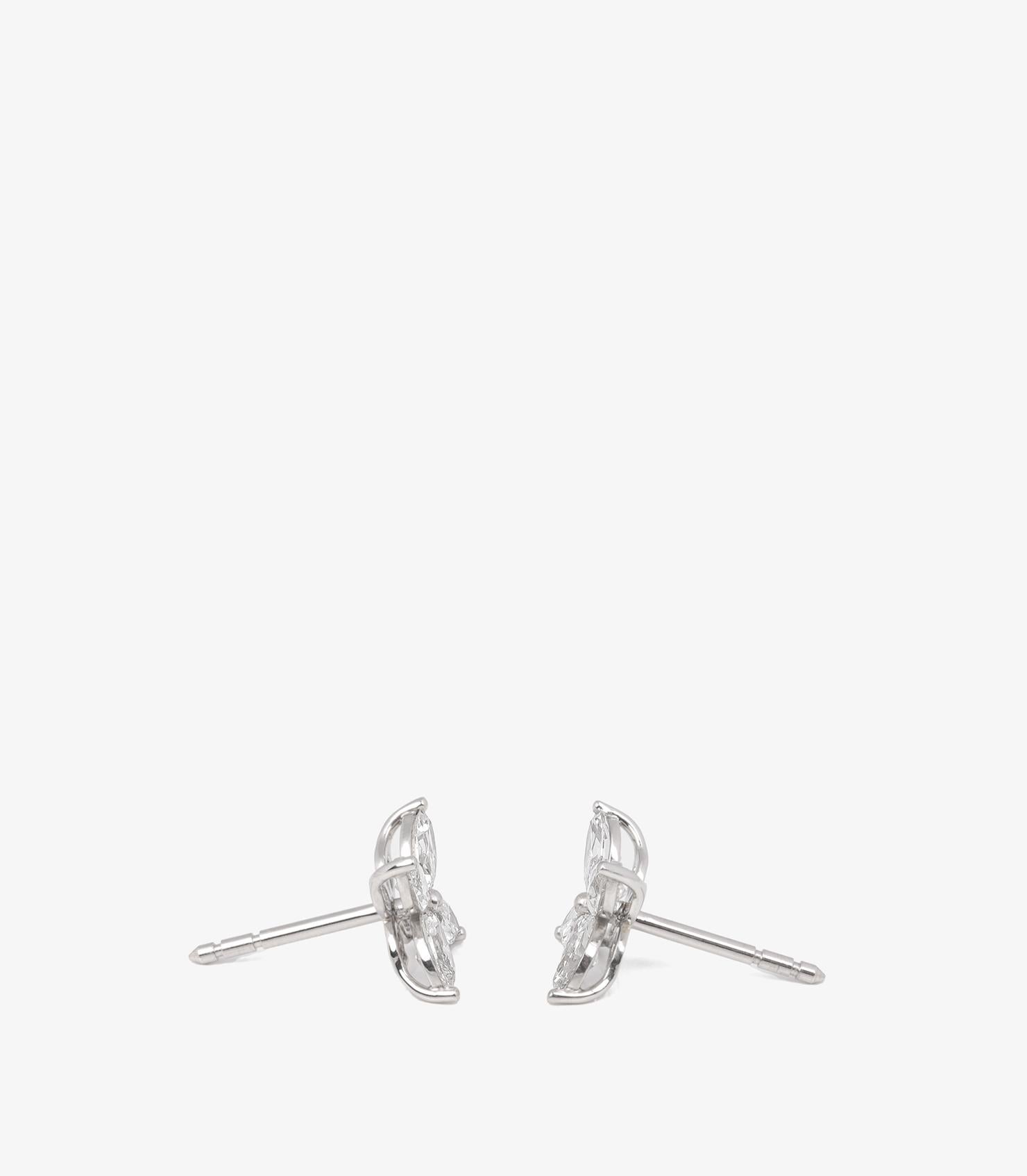 Donna Tiffany & Co. Marquise Cut Diamond Platinum Medium Victoria Earrings in vendita