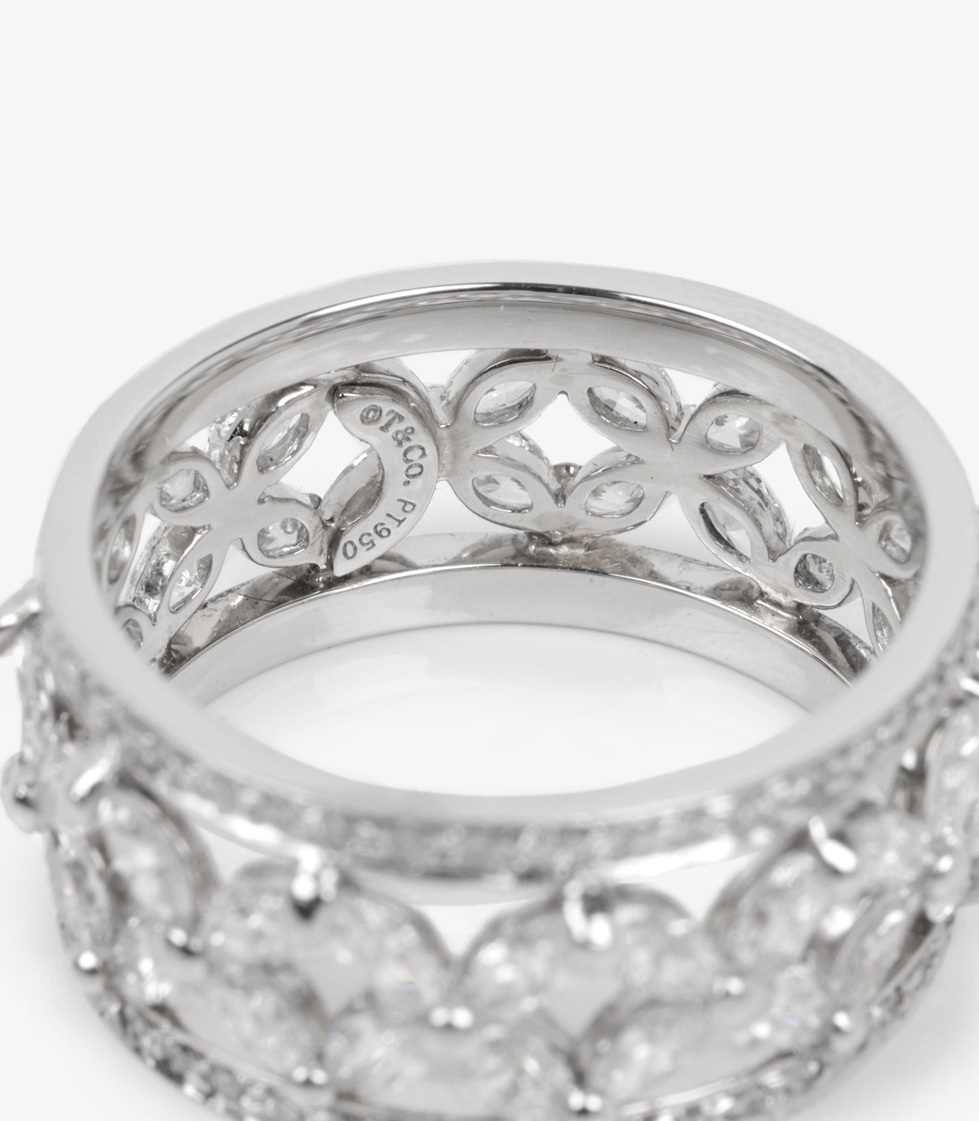 Tiffany & Co. Marquise Diamant Platin Victoria Band Ring (Marquiseschliff)