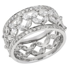 Tiffany & Co. Marquise Diamant Platin Victoria Band Ring