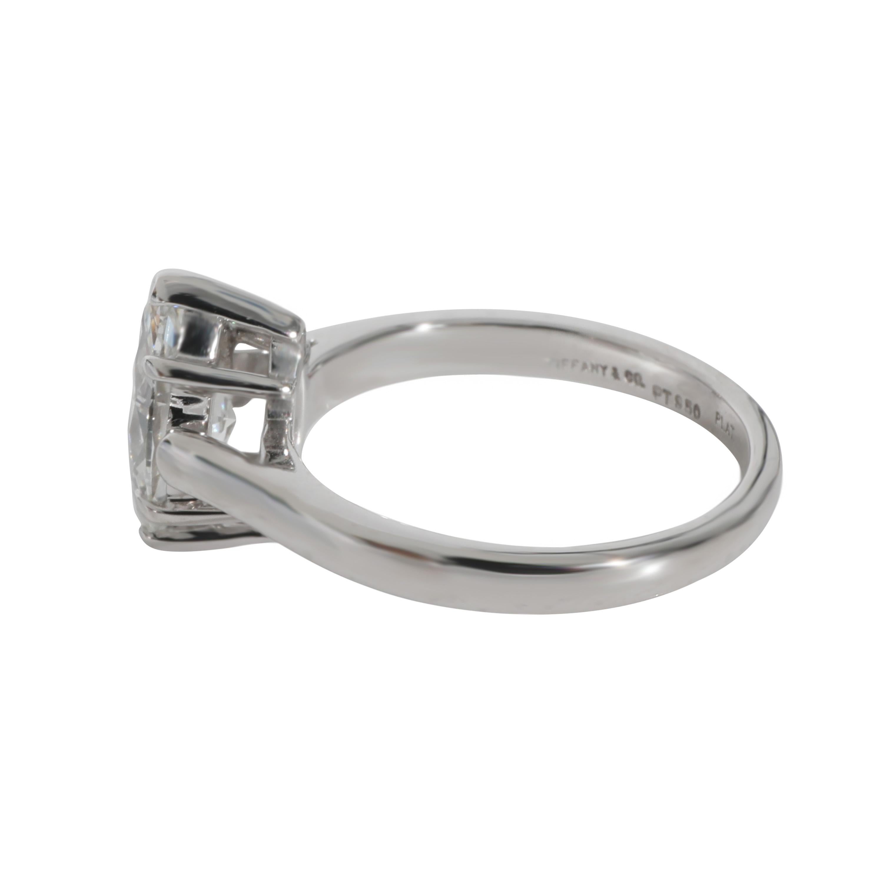 Marquise Cut Tiffany & Co. Marquise Solitaire Diamond Ring in Platinum E VVS2 1.22 CTW For Sale