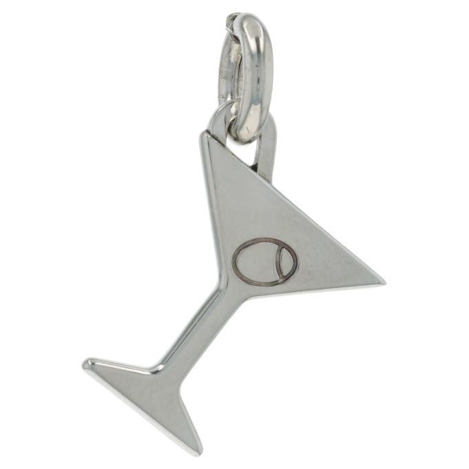 Tiffany 
Co. Martini Glass Charm - Sterling Silver 925 Cocktail Drink Beverage For Sale