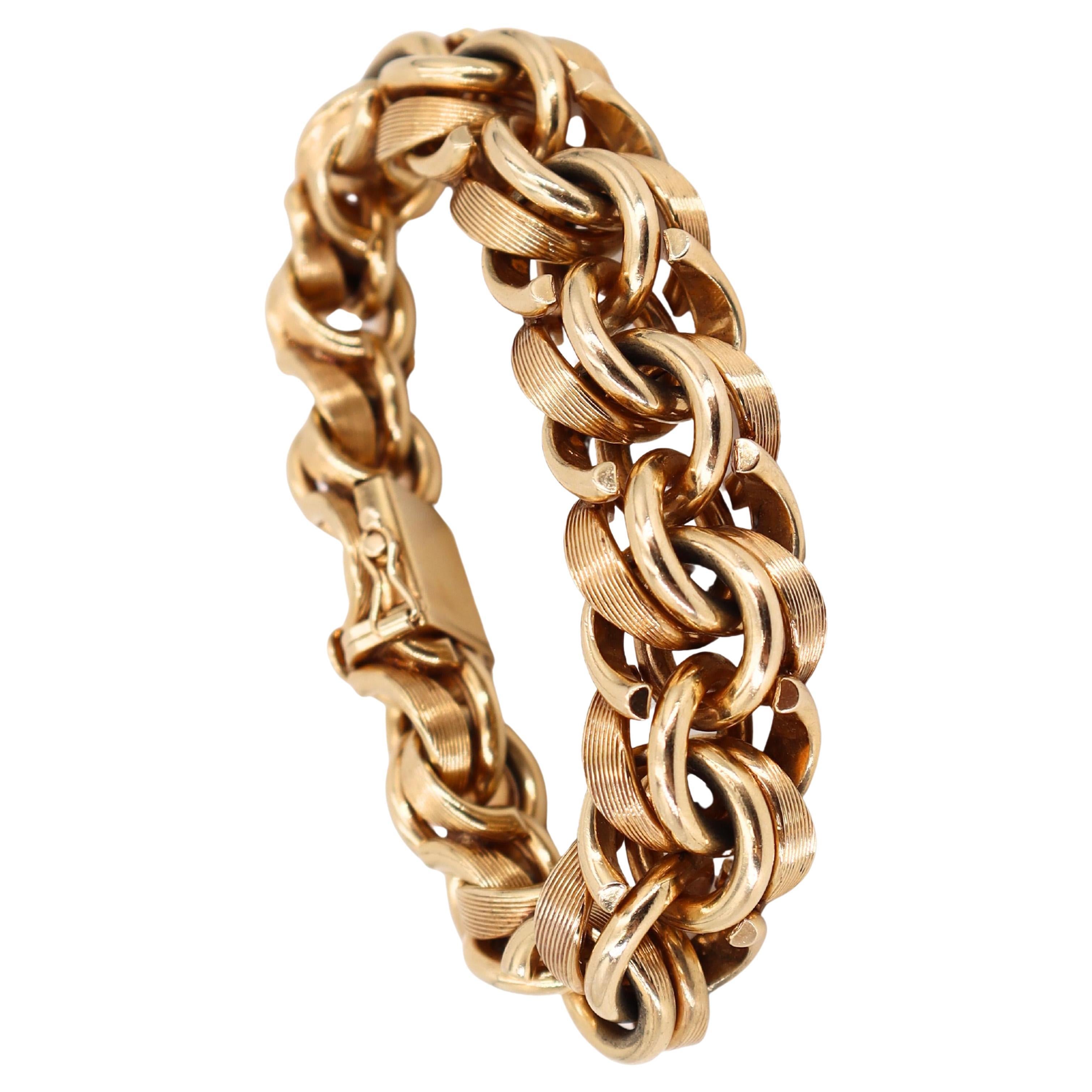 Tiffany & Co. Massive Retro 14k yellow Gold Bracelet Weighing 187.4 gr