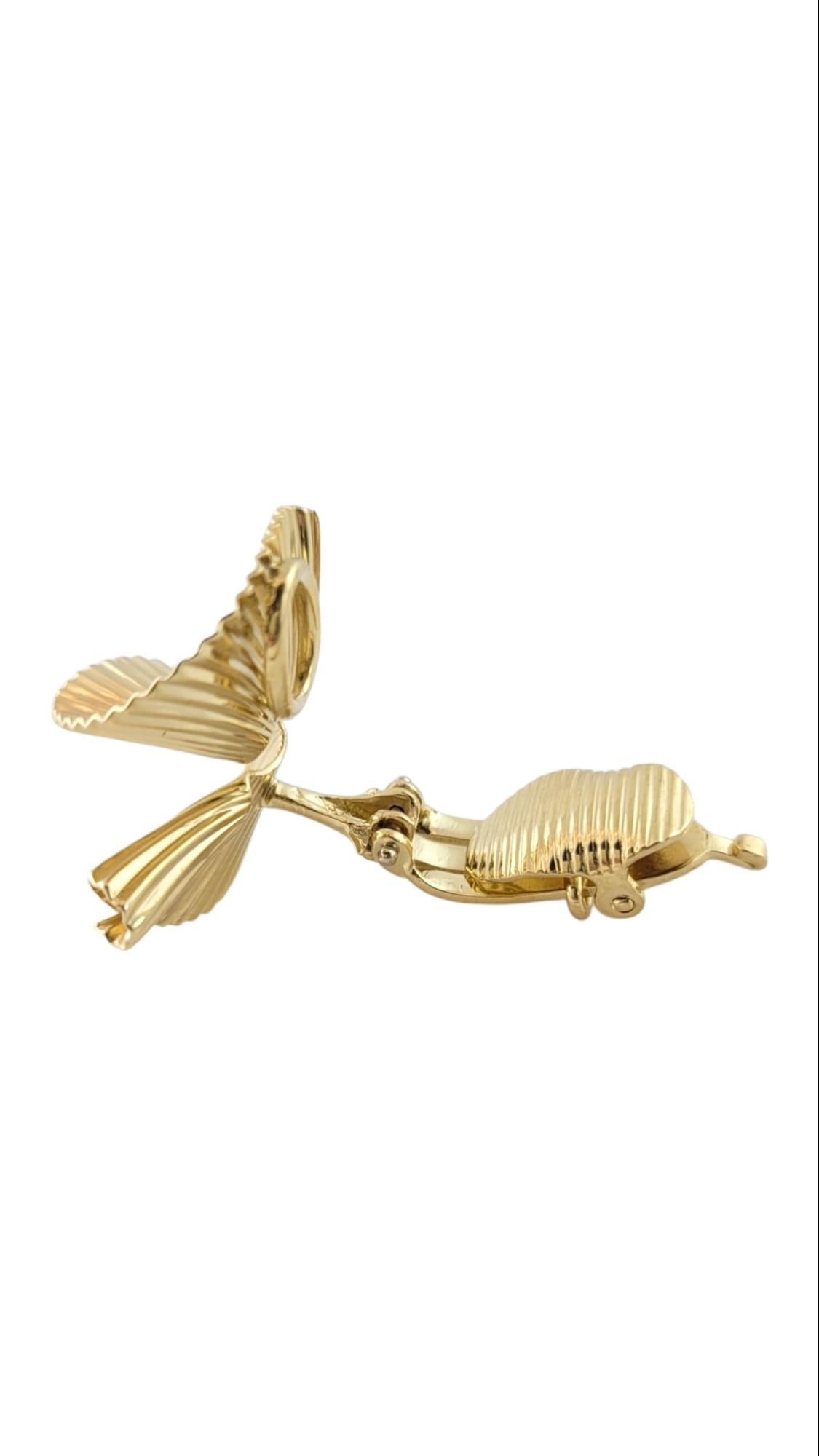 Tiffany & Co McTeigue 14K Yellow Gold Swirl Ribbon Fan Clip On Earrings  #15207 1