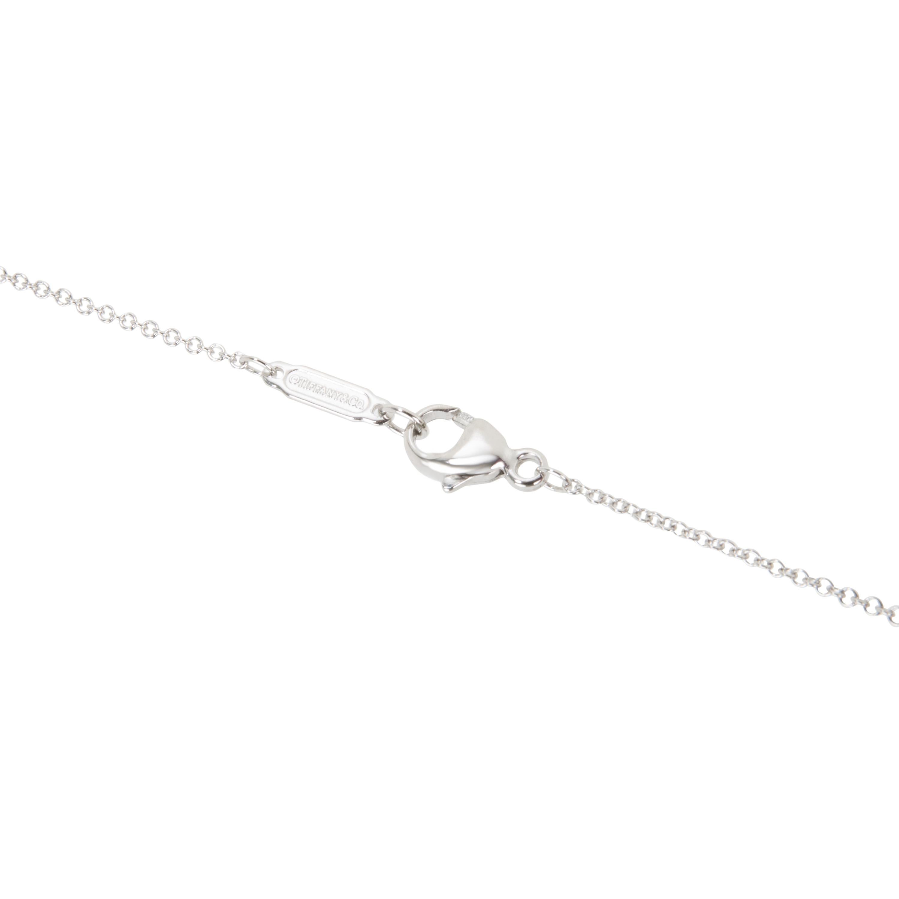 Round Cut Tiffany & Co. Medallion Cobblestone Diamond Sapphire Necklace in Platinum 0.94