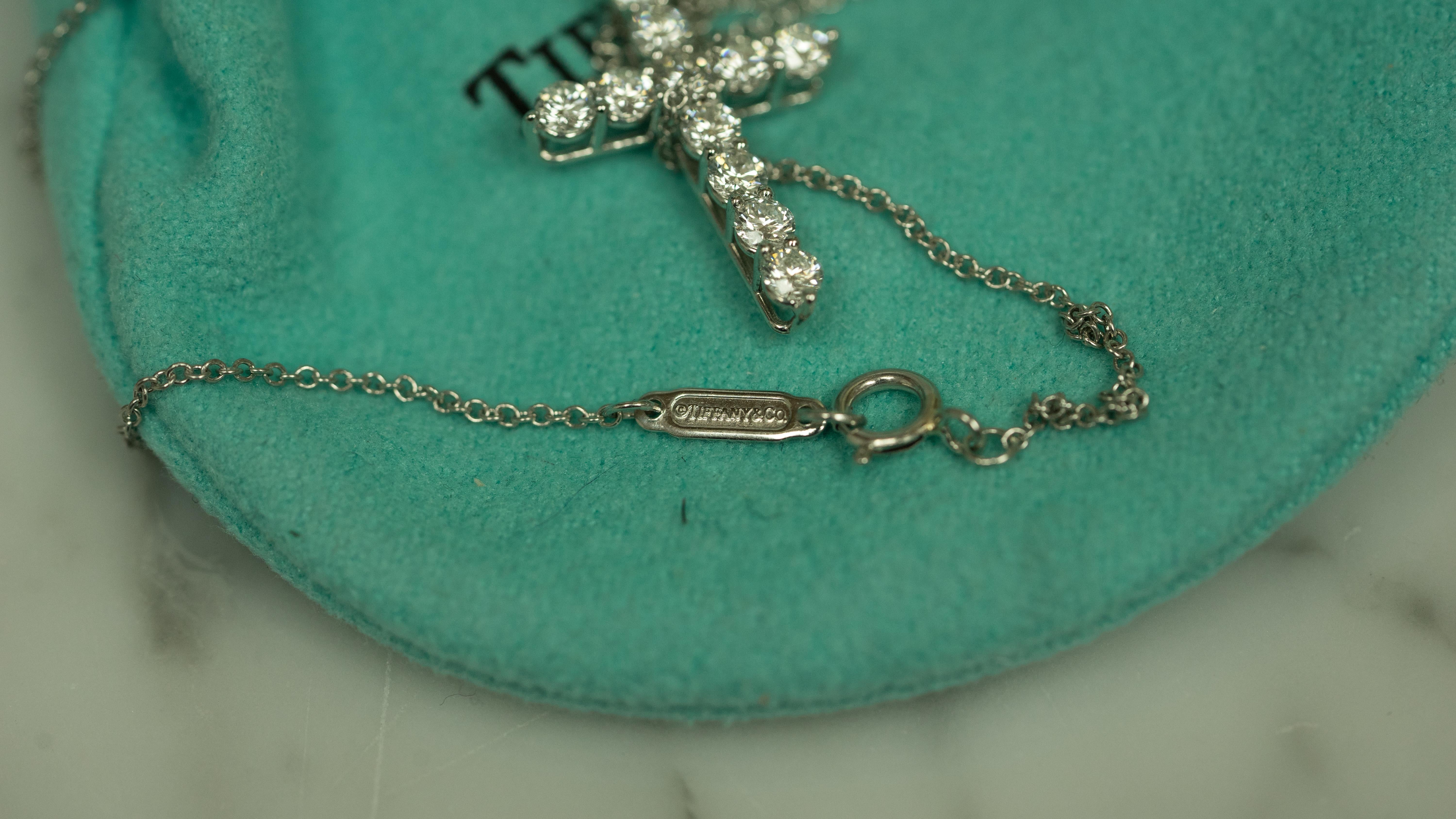 tiffany's diamond cross necklace