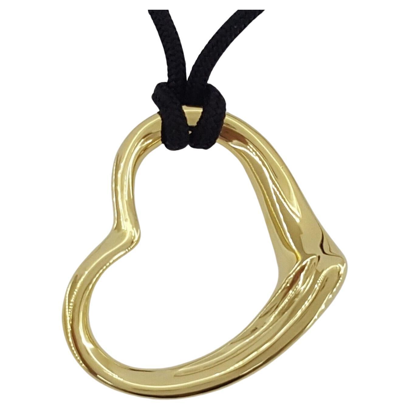 Tiffany & Co. Medium Open Heart Pendant / Necklace For Sale
