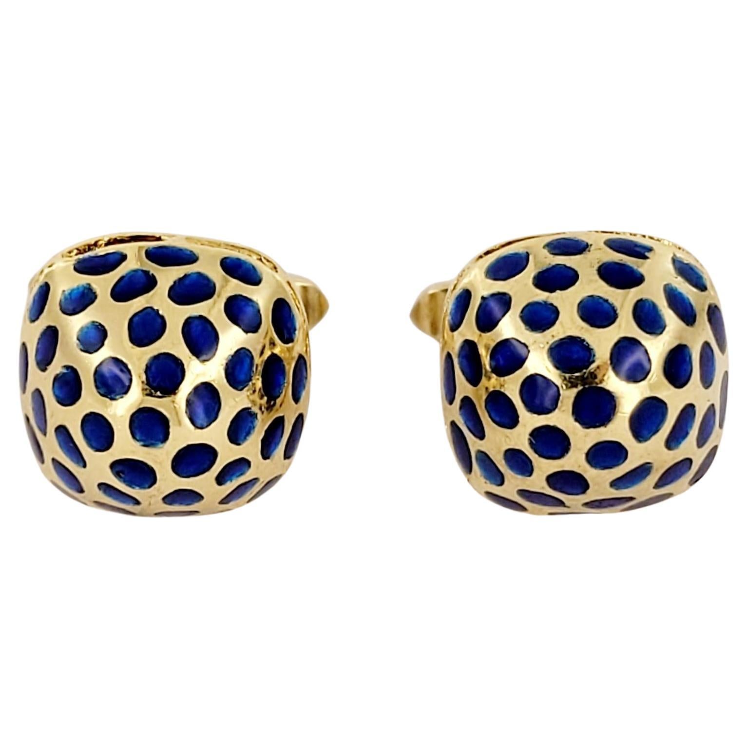 Tiffany & Co. Boutons de manchette champignons en or jaune 18 carats en vente