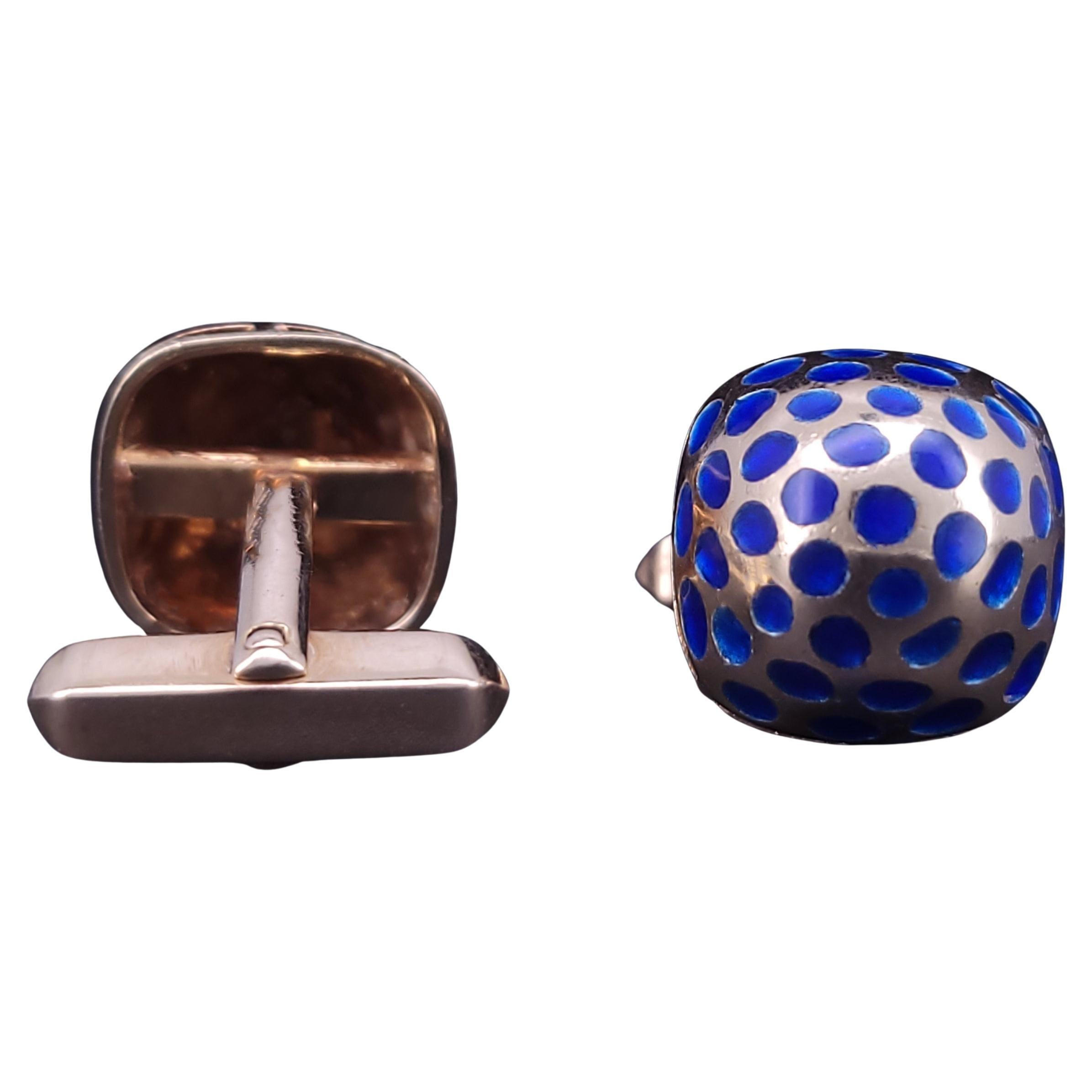 Tiffany 
Co Men 18K Yellow Gold Mushroom Cufflinks