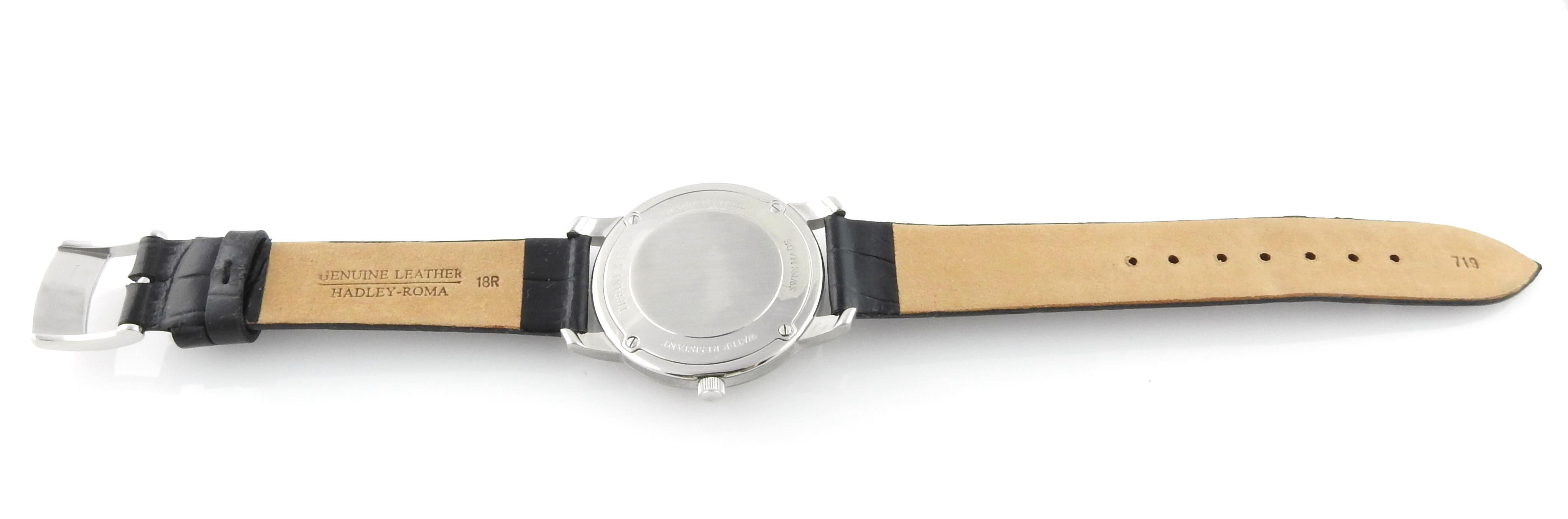 Tiffany & Co. Men's Atlas Mark Round Stainless Watch Roman Silver Dial 1