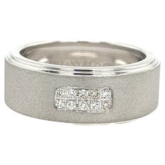 Tiffany & Co. Men's Century 18ct White Gold Ring set with 10 Round Diamonds