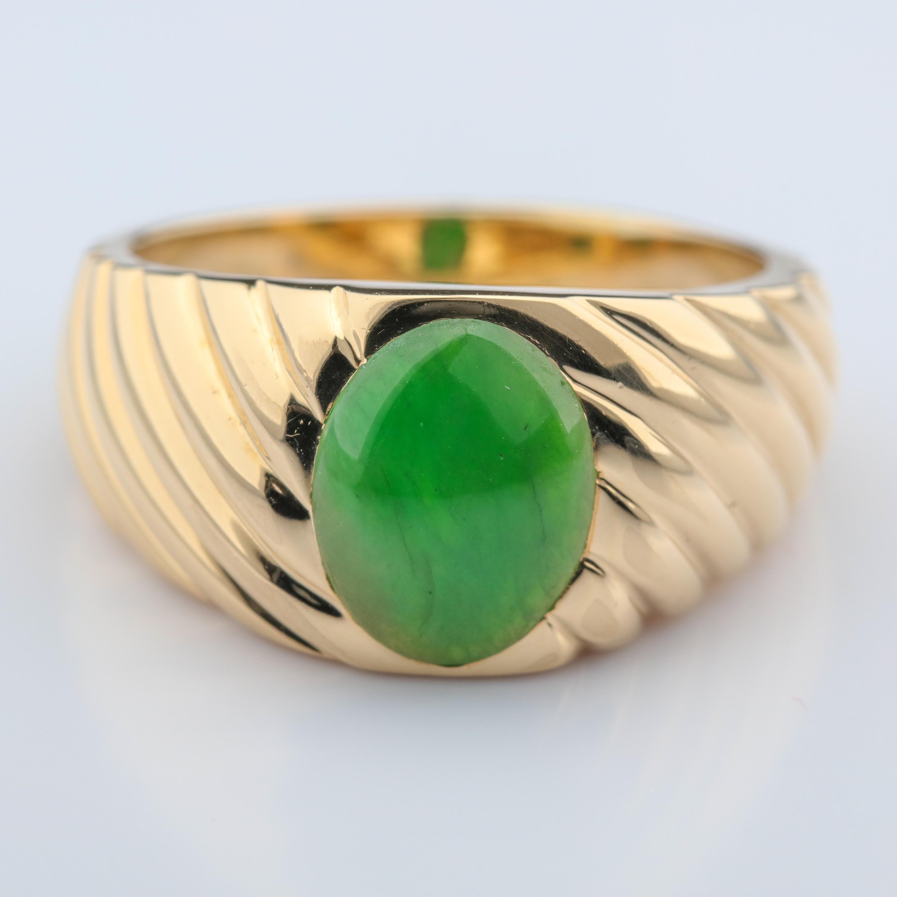 Tiffany & Co. Men's Jadeite Jade Ring GIA Certified 1