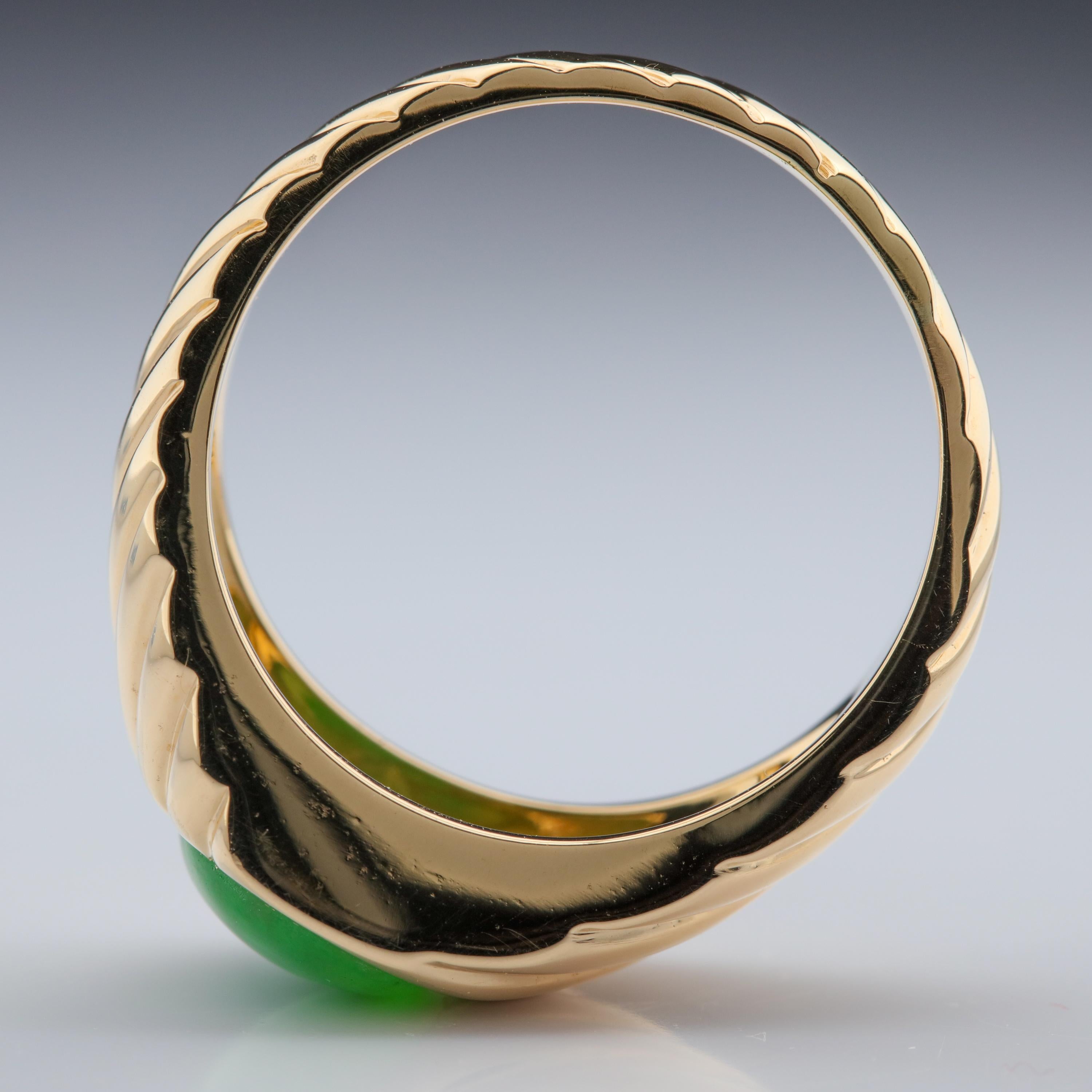 Tiffany & Co. Men's Jadeite Jade Ring GIA Certified 2