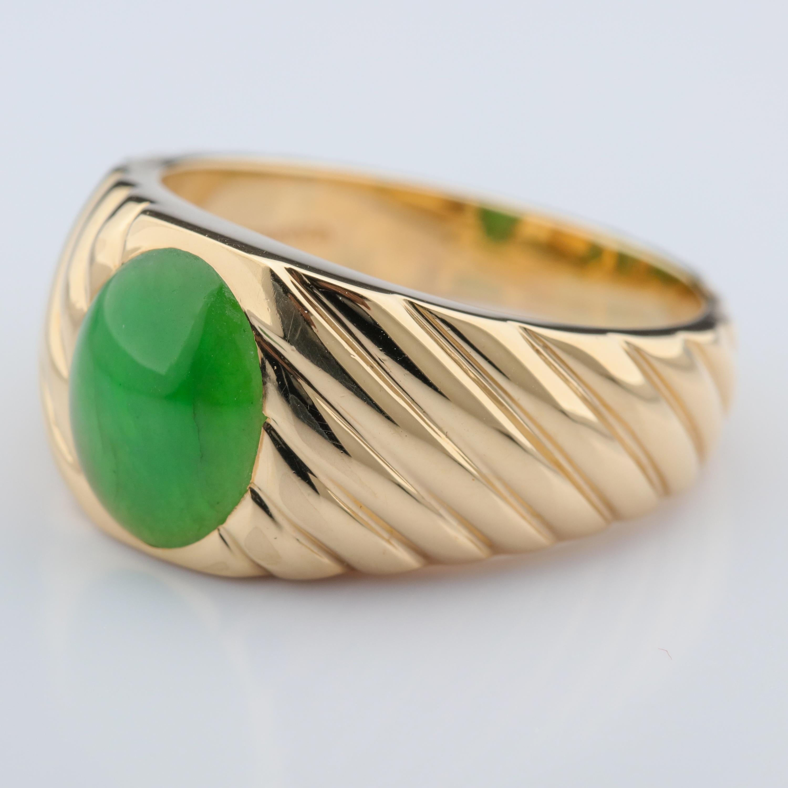 Women's or Men's Tiffany & Co. Men's Jadeite Jade Ring GIA Certified