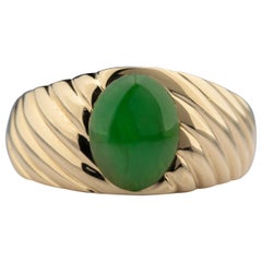 Retro Tiffany & Co. Men's Jadeite Jade Ring GIA Certified