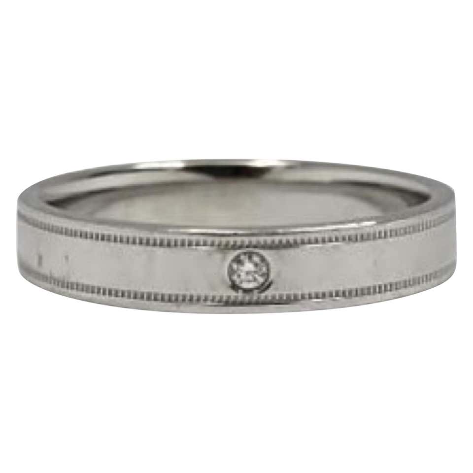 Tiffany and Co. Notes Milgrain Platinum Band Ring at 1stDibs | tiffany ...