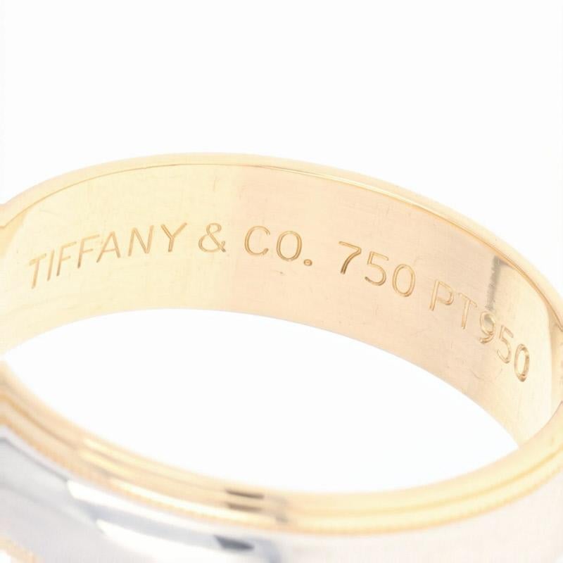 Tiffany & Co. Men's Wedding Band, 18 Karat Gold and 950 Platinum Ring In Excellent Condition In Greensboro, NC