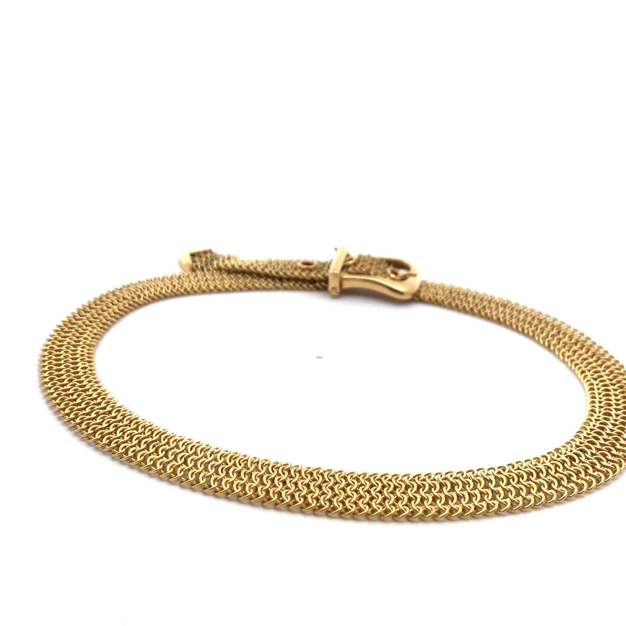 Tiffany & Co. Mesh Choker 18K Yellow Gold In Good Condition For Sale In Dallas, TX