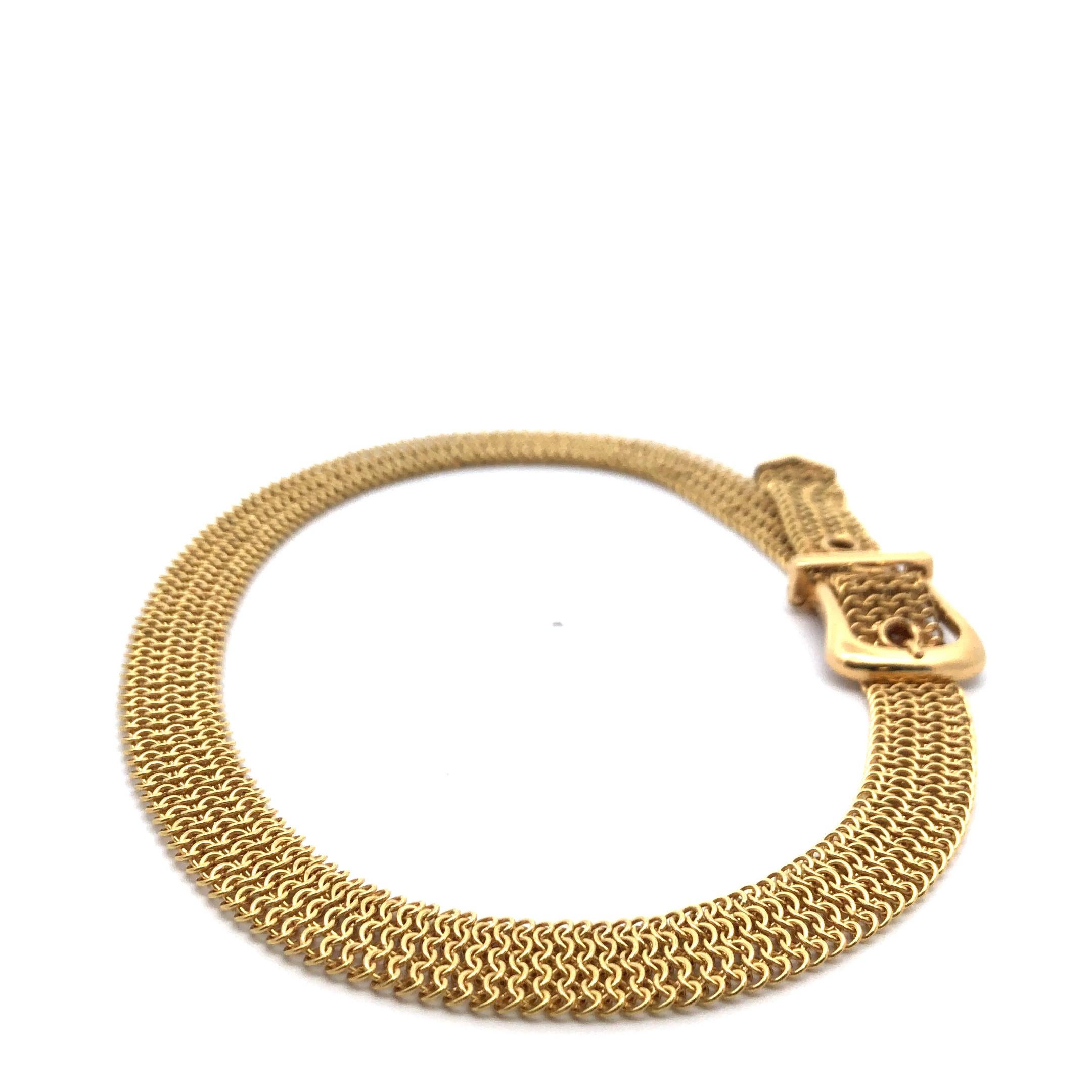 Women's Tiffany & Co. Mesh Choker 18K Yellow Gold For Sale