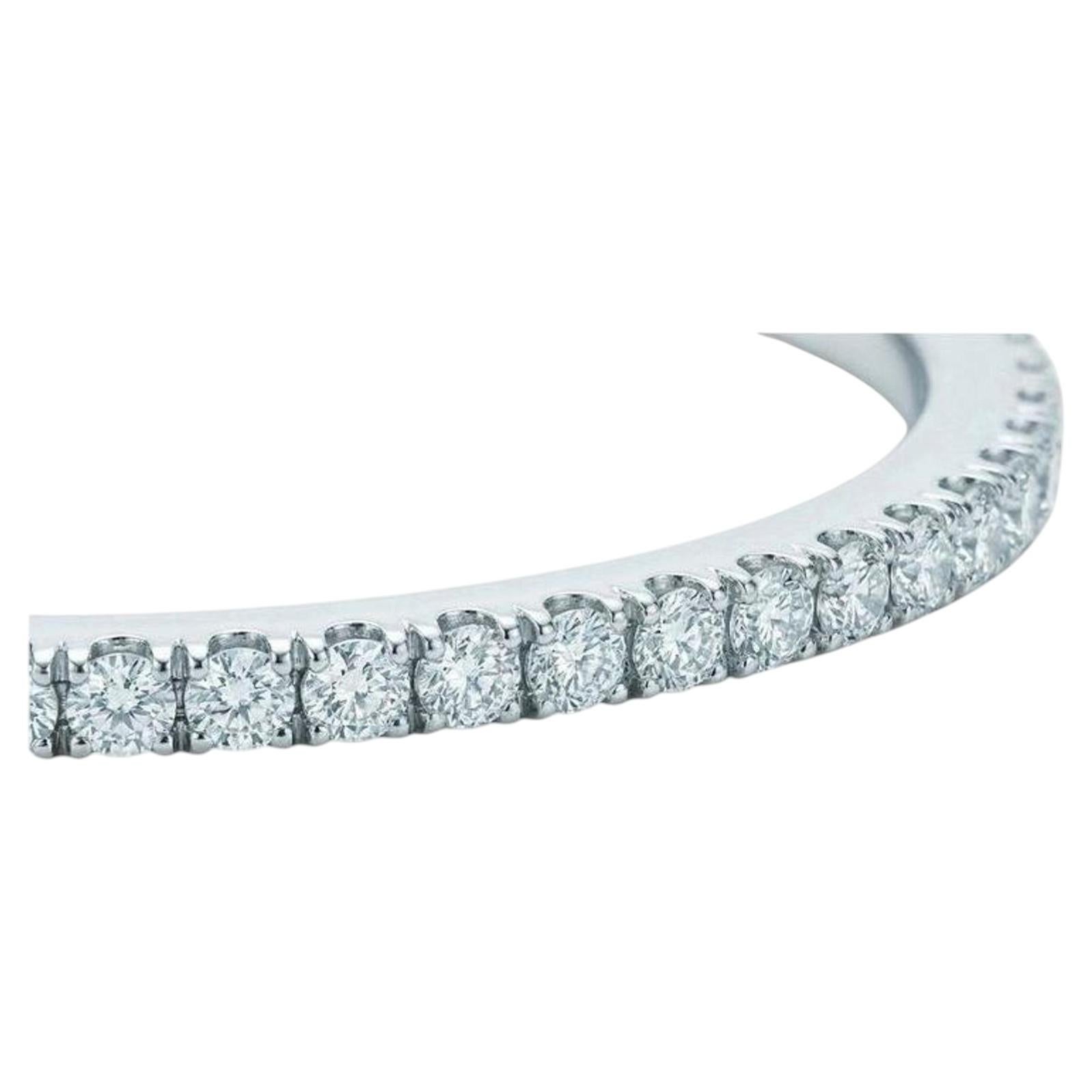 Tiffany & Co. Metro 18K White Gold Diamond Bangle Bracelet