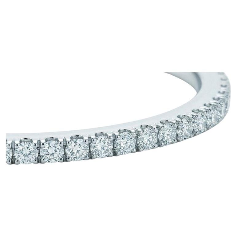 Tiffany & Co. Metro 18K White Gold Diamond Bangle Bracelet