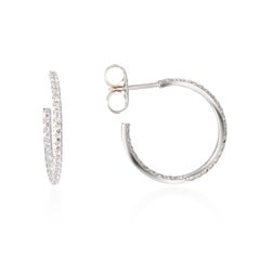 Tiffany & Co. Metro-Creolen aus 18 Karat Weißgold mit Diamanten