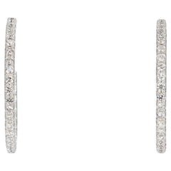 Tiffany & Co. Metro-Creolen aus 18 Karat Weißgold mit Diamanten