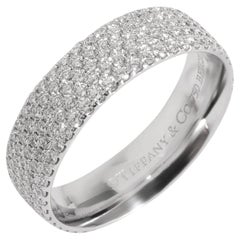 TIFFANY & Co. Metro 18K Weißgold Fünfreihiger Diamantring mit fünf Reihen 5