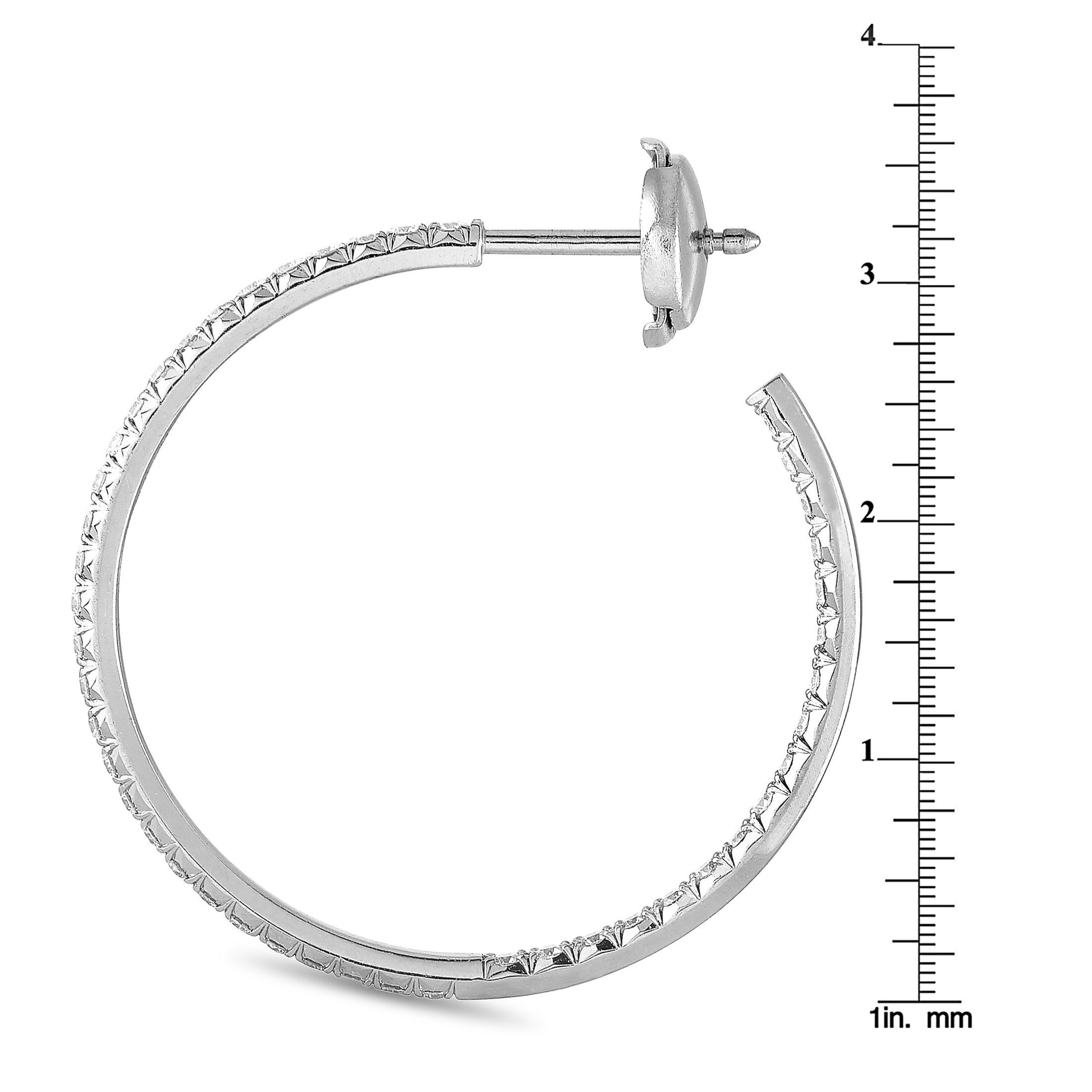 tiffany diamond hoop earrings