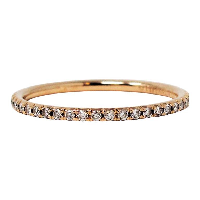 Tiffany and Co. Metro .21 Carat Round Diamond Band Stacking Ring in 18  Karat Gold at 1stDibs | tiffany and co metro ring, tiffany metro ring,  tiffany stackable diamond rings