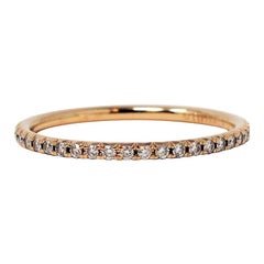 Tiffany & Co. Metro .21 Carat Round Diamond Band Stacking Ring in 18 Karat Gold