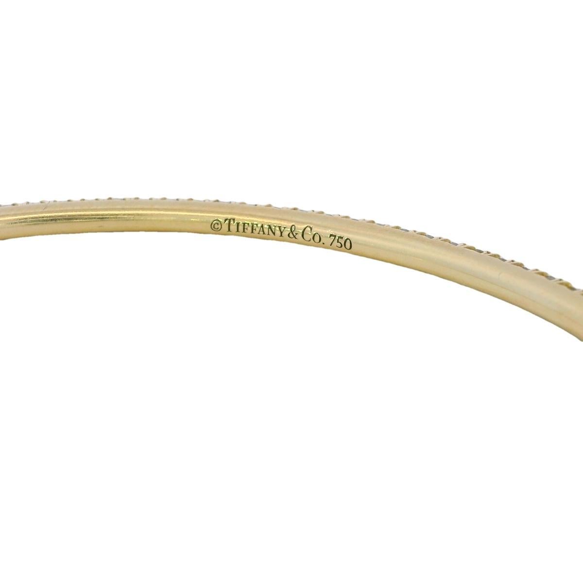 Tiffany & Co. Bracelet Metro en or jaune 18 carats de taille moyenne avec boîte et papiers en vente 4
