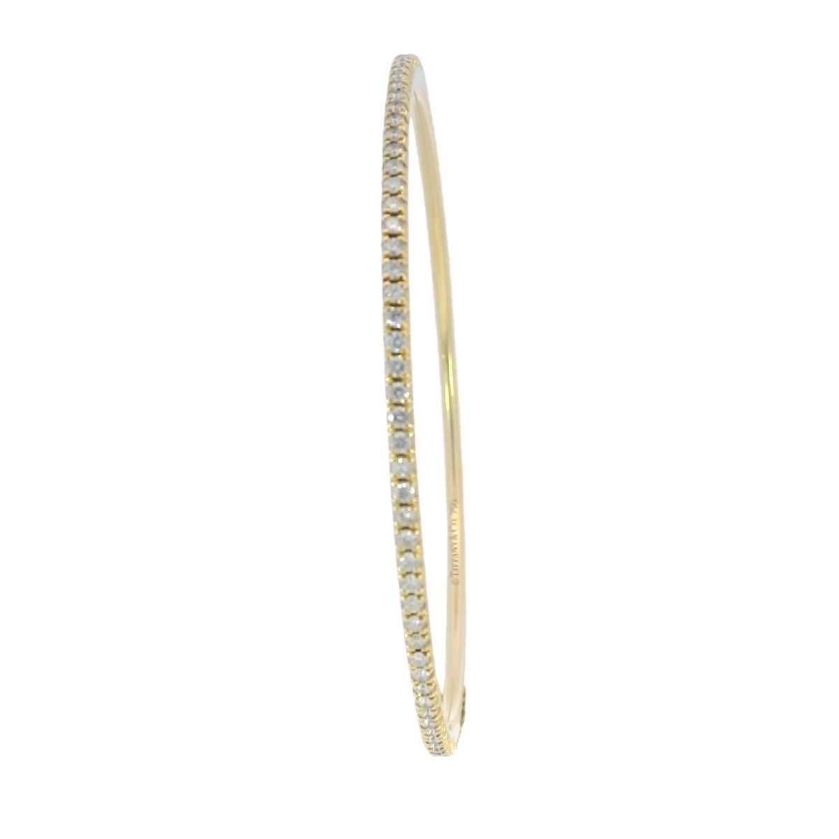 Tiffany & Co. Bracelet Metro en or jaune 18 carats de taille moyenne avec boîte et papiers en vente 1