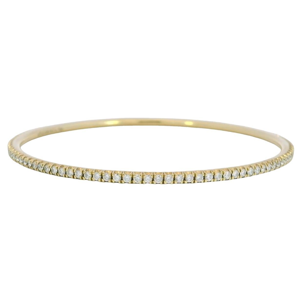 Tiffany & Co. Metro Bangle Bracelet 18K Yellow Gold Medium W/ Box and Papers