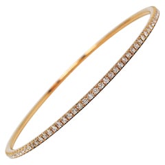Tiffany & Co. Metro Collection Diamond Eternity Bangle Bracelet 18 Karat Gold