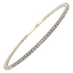 Tiffany & Co. Metro Collection Diamond Eternity Bangle Bracelet 18 Karat Gold