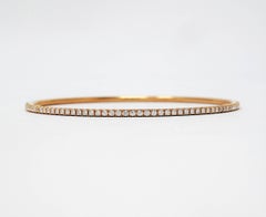 Tiffany & Co. Metro Collection Diamond Eternity Bangle Bracelet 18 Karat Gold