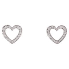 Tiffany & Co. Orecchini a cuore aperto Metro Diamond in oro bianco 18 carati