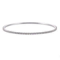 Tiffany & Co Metro Diamond Gold Bangle Bracelet