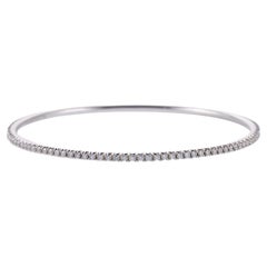 Tiffany & Co Metro Diamond Gold Bangle Bracelet