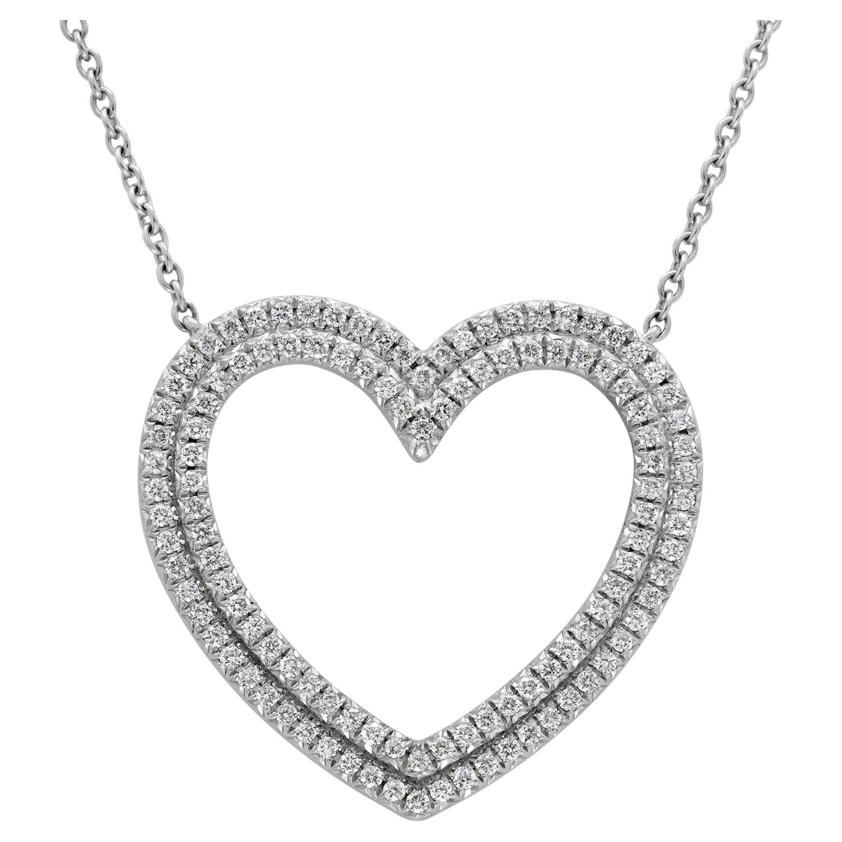 Tiffany & Co. Collana con ciondolo Metro Diamond Heart