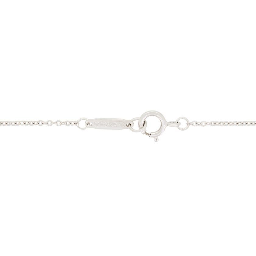Brilliant Cut Tiffany & Co. ‘Metro’ diamond peace sign pendant For Sale