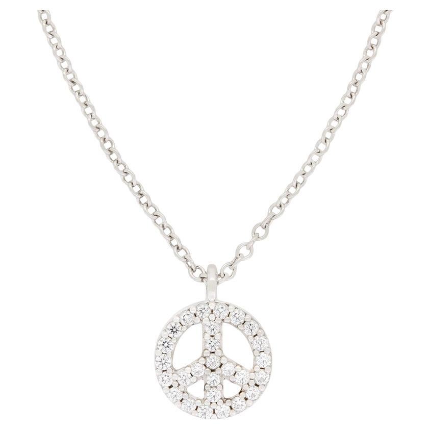 Tiffany & Co. ‘Metro’ diamond peace sign pendant