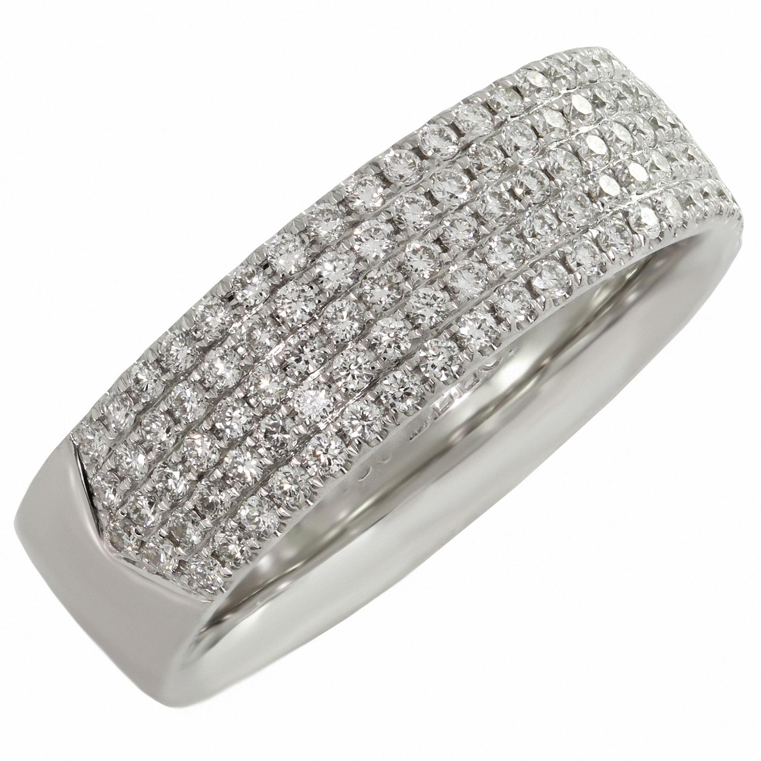 Tiffany & Co. Metro Diamond White Gold Band Ring