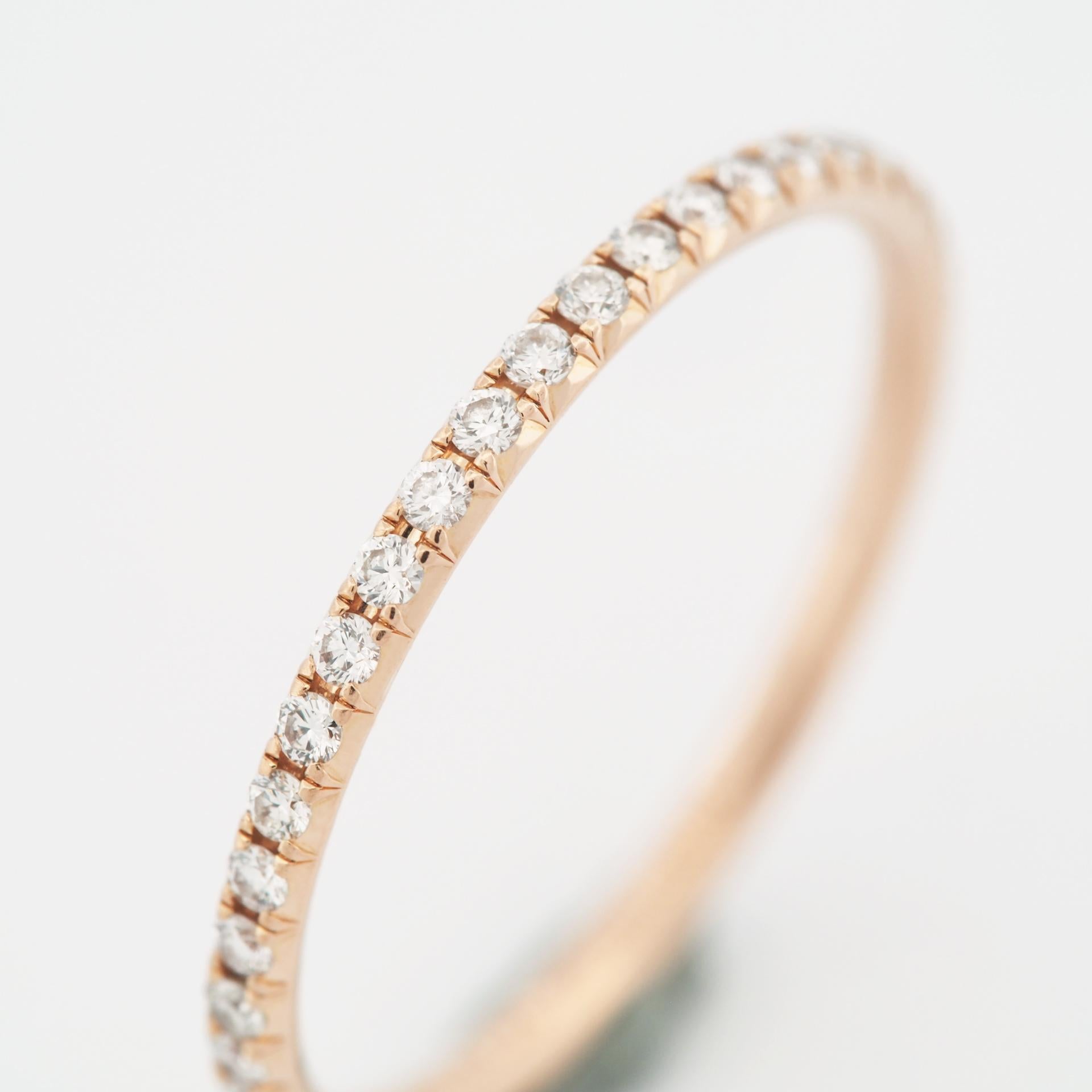 Women's Tiffany & Co. Metro Diamonds Full Eternity Ring Rose Gold US 5.75
