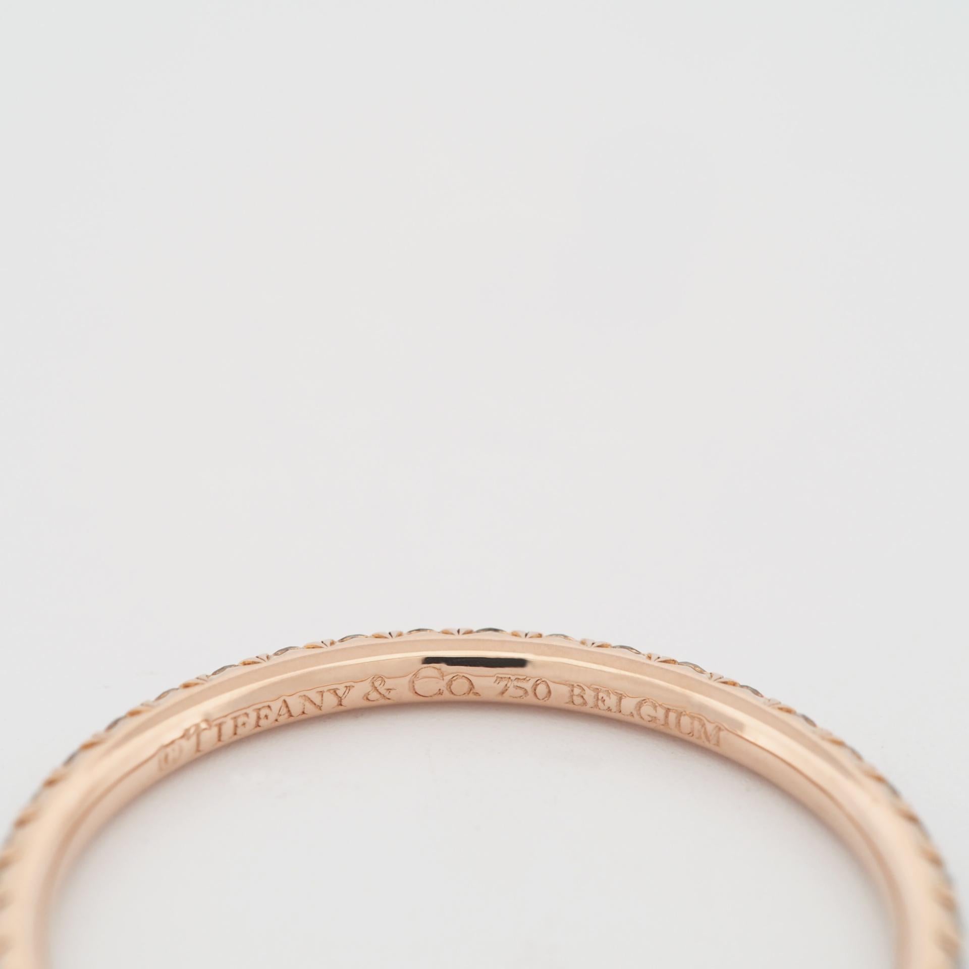 Tiffany & Co. Metro Diamonds Full Eternity Ring Rose Gold US 5.75 1