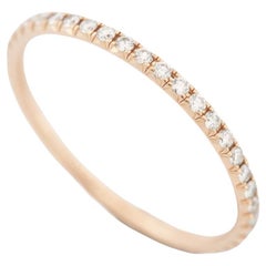 Tiffany & Co. Bague d'éternité Metro en or rose avec diamants taille US 5,75