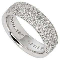 Tiffany & Co. Metro Five-Row Diamond Band Ring Size 7.5 Unisex