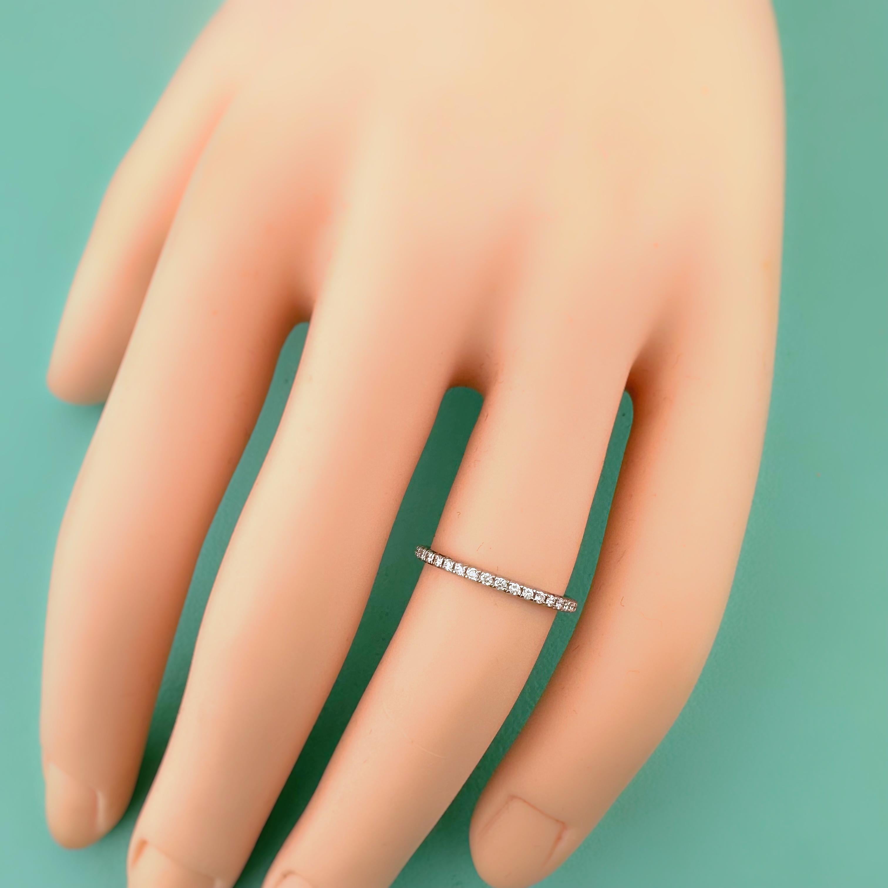Tiffany & Co Metro full Eternity Diamond Band Ring in Platinum For Sale 6