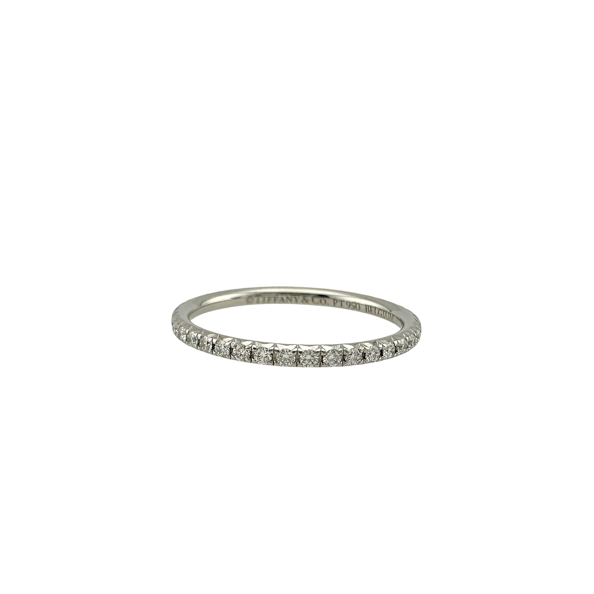 Tiffany & Co Metro full Eternity Diamond Band Ring in Platinum For Sale 9